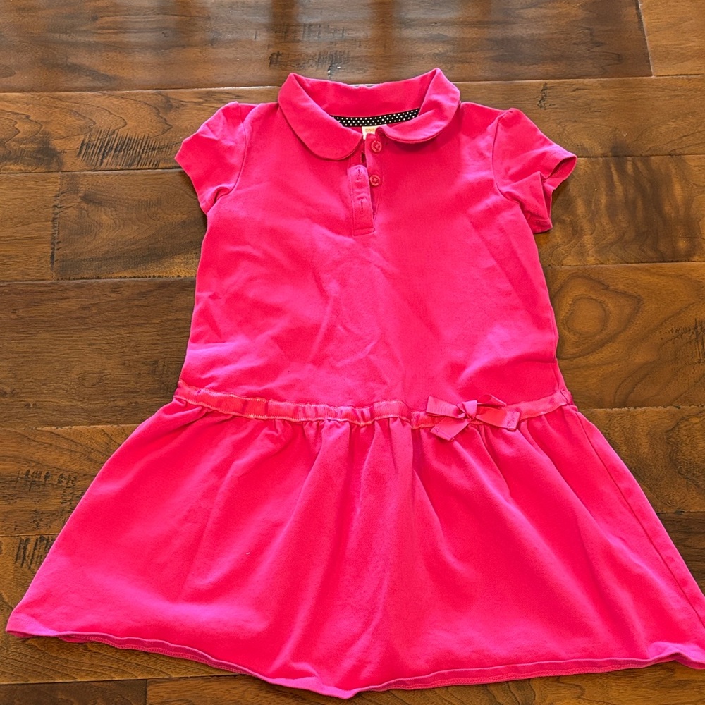 Gymboree Bright Pink Collared Dress with Bow